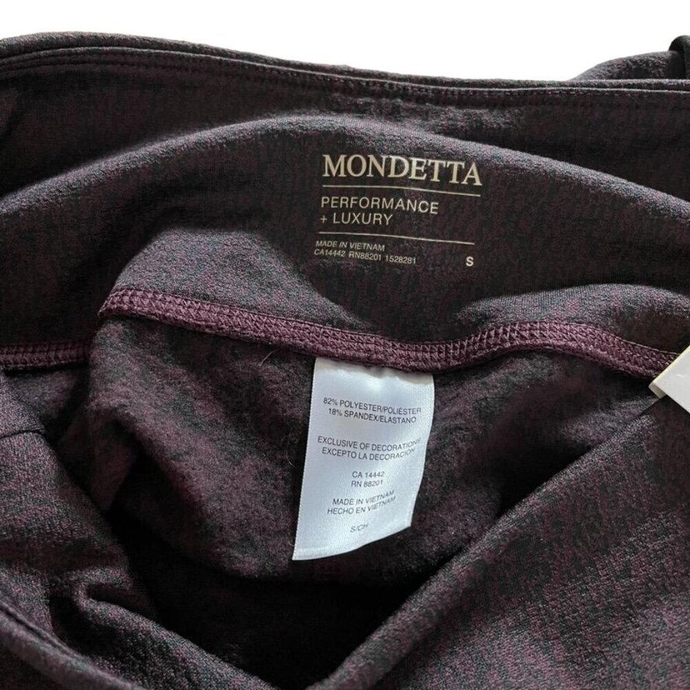 Mondetta Performance & Luxury Women's Black and Burgundy Leggings Smal NWT - Picture 5 of 11